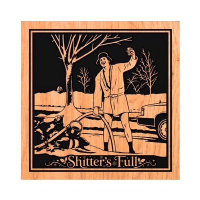 Shitter's Full Funny Sign detail view, ready for digital crafting