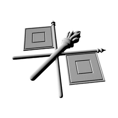 Signal Corps Emblem detail view, ready for 3D printing and CNC routing