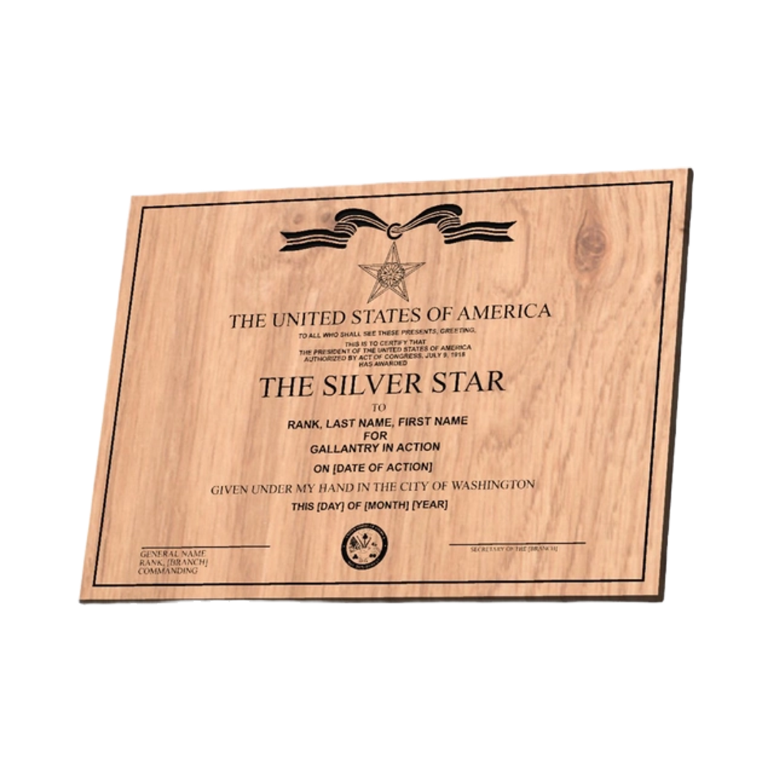 U.S. Military Silver Star Award design preview, medals & awards