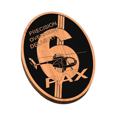 160th SOAR Six Pax SVG file for laser cutting and CNC routing, LightBurn and Vectric ready