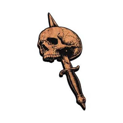 Skull and Dagger SVG file for laser cutting and CNC routing, LightBurn and Vectric ready