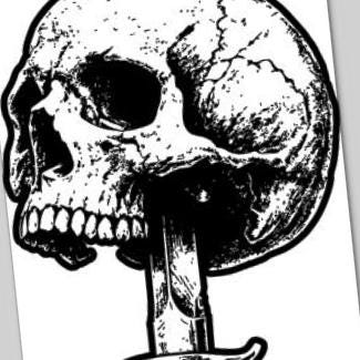 Skull and Dagger SVG file included with instant download