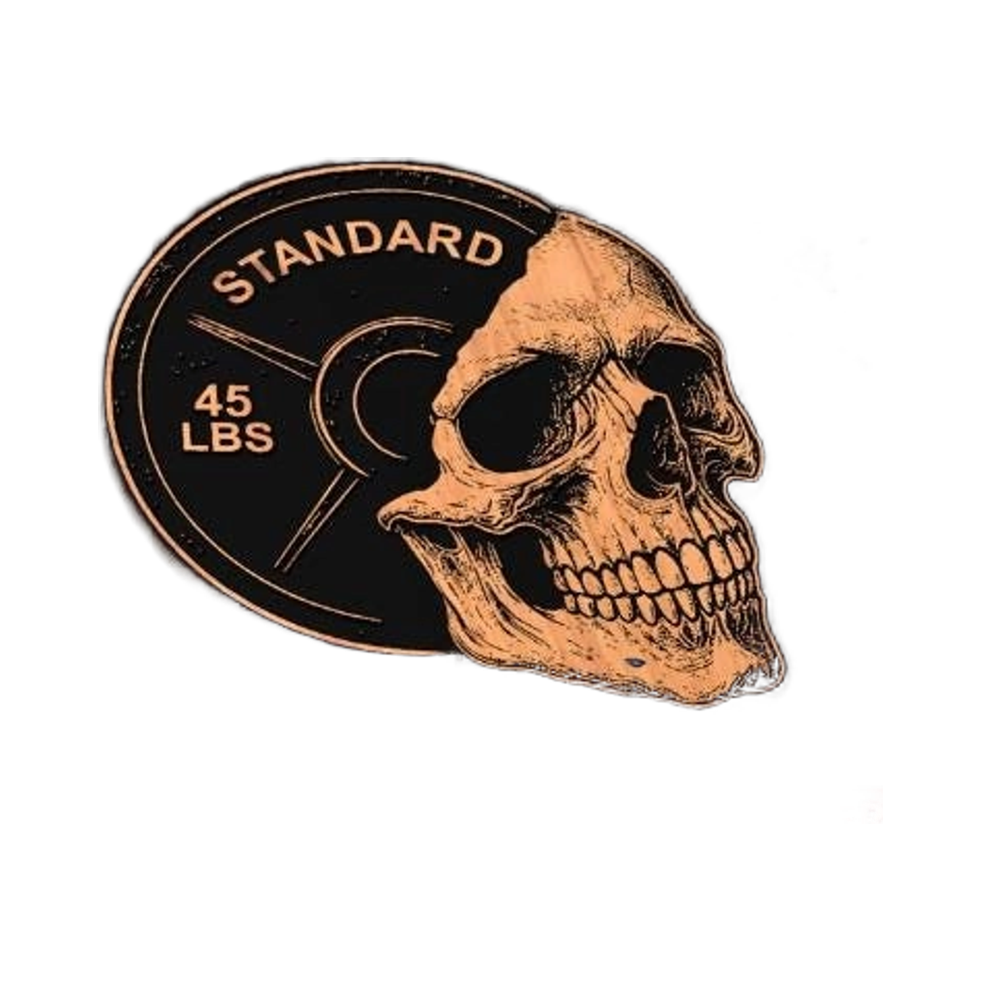 Skull & Weight Plate SVG file for laser cutting and CNC routing, LightBurn and Vectric ready