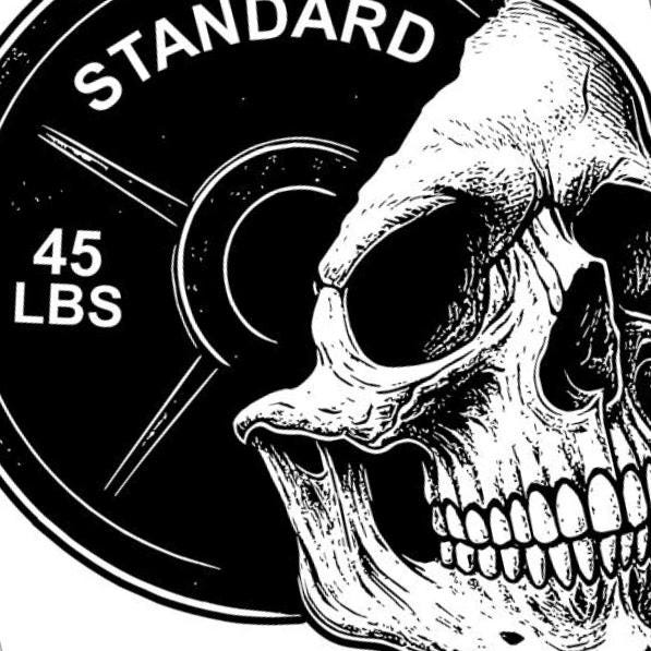 Skull & Weight Plate detail view, ready for laser cutting and CNC routing