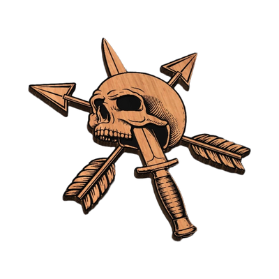 Skull Dagger Arrows Design SVG file for digital crafting, LightBurn and Vectric ready