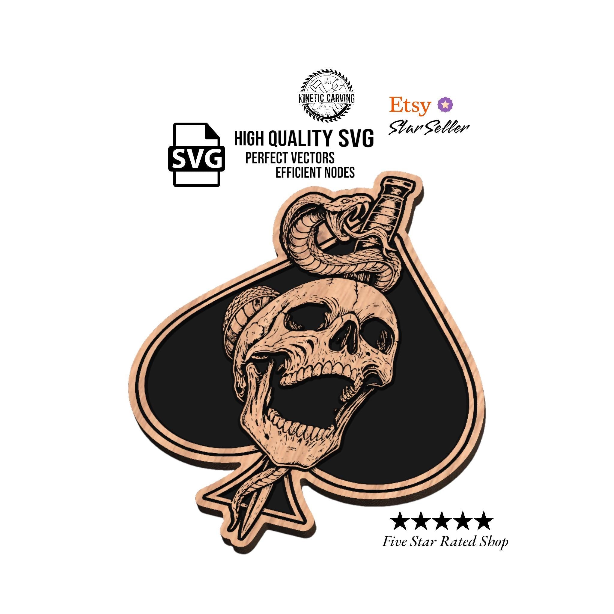 Snake Skull SVG file included with instant download