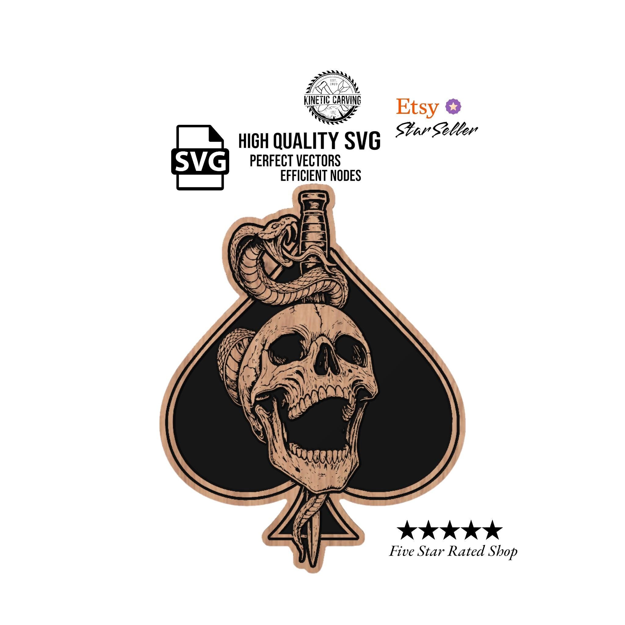 Snake Skull compatible with Glowforge and LightBurn