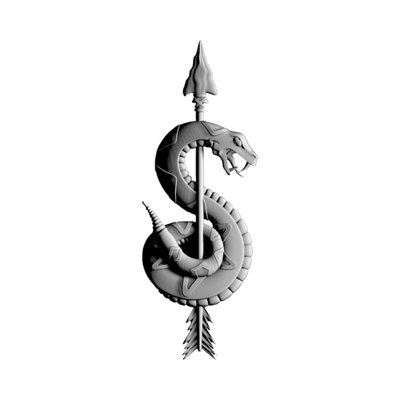 Sniper School Tactical Marksman Badge STL file for 3D printing and CNC routing, LightBurn and Vectric ready