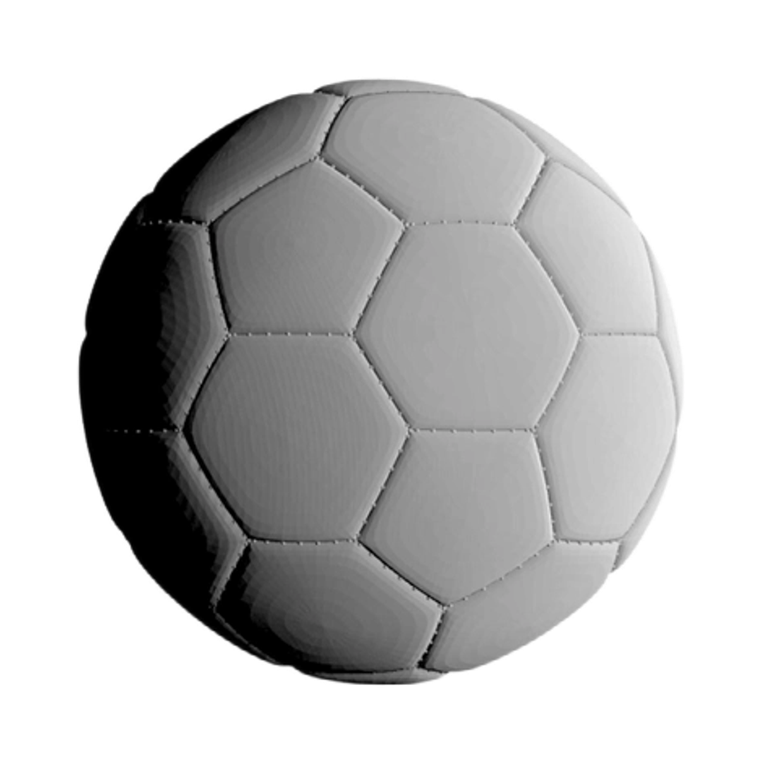 Soccer / Football STL file for 3D printing and CNC routing, LightBurn and Vectric ready