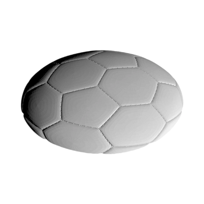 Soccer / Football detail view, ready for 3D printing and CNC routing