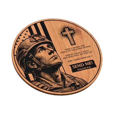 Soldier Bible Verse SVG file for laser cutting and CNC routing, LightBurn and Vectric ready