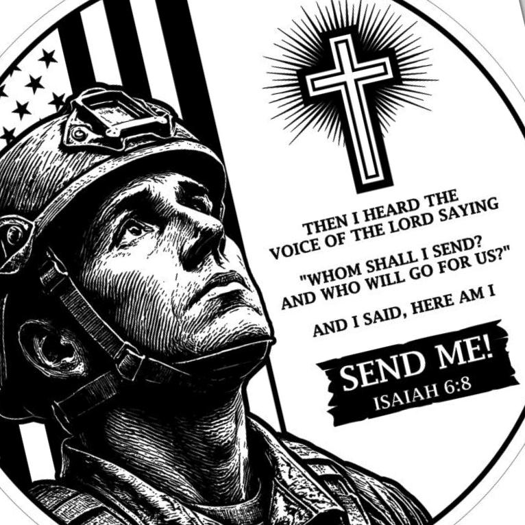 Soldier Bible Verse detail view, ready for laser cutting and CNC routing