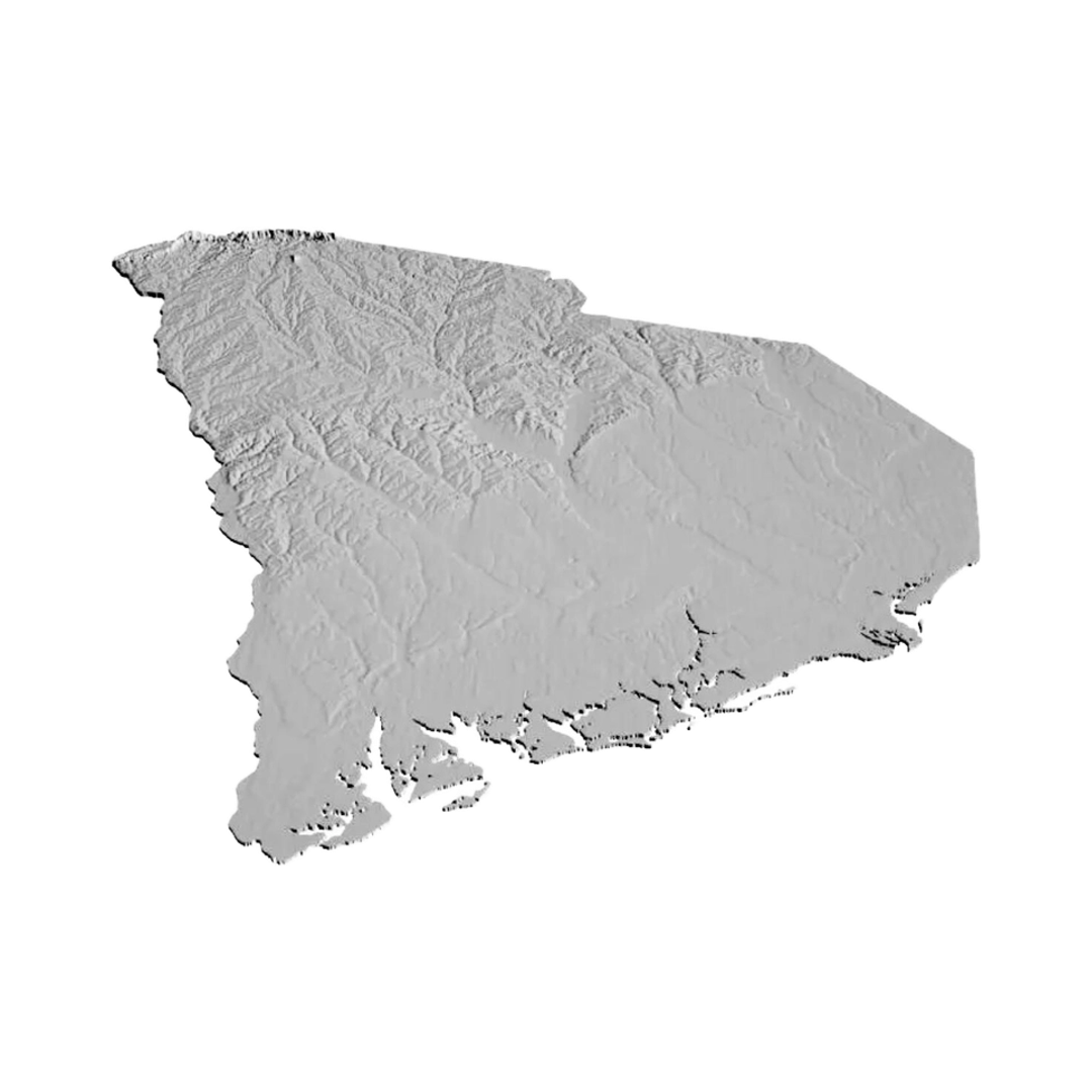 South Carolina Terrain Map design preview, us states