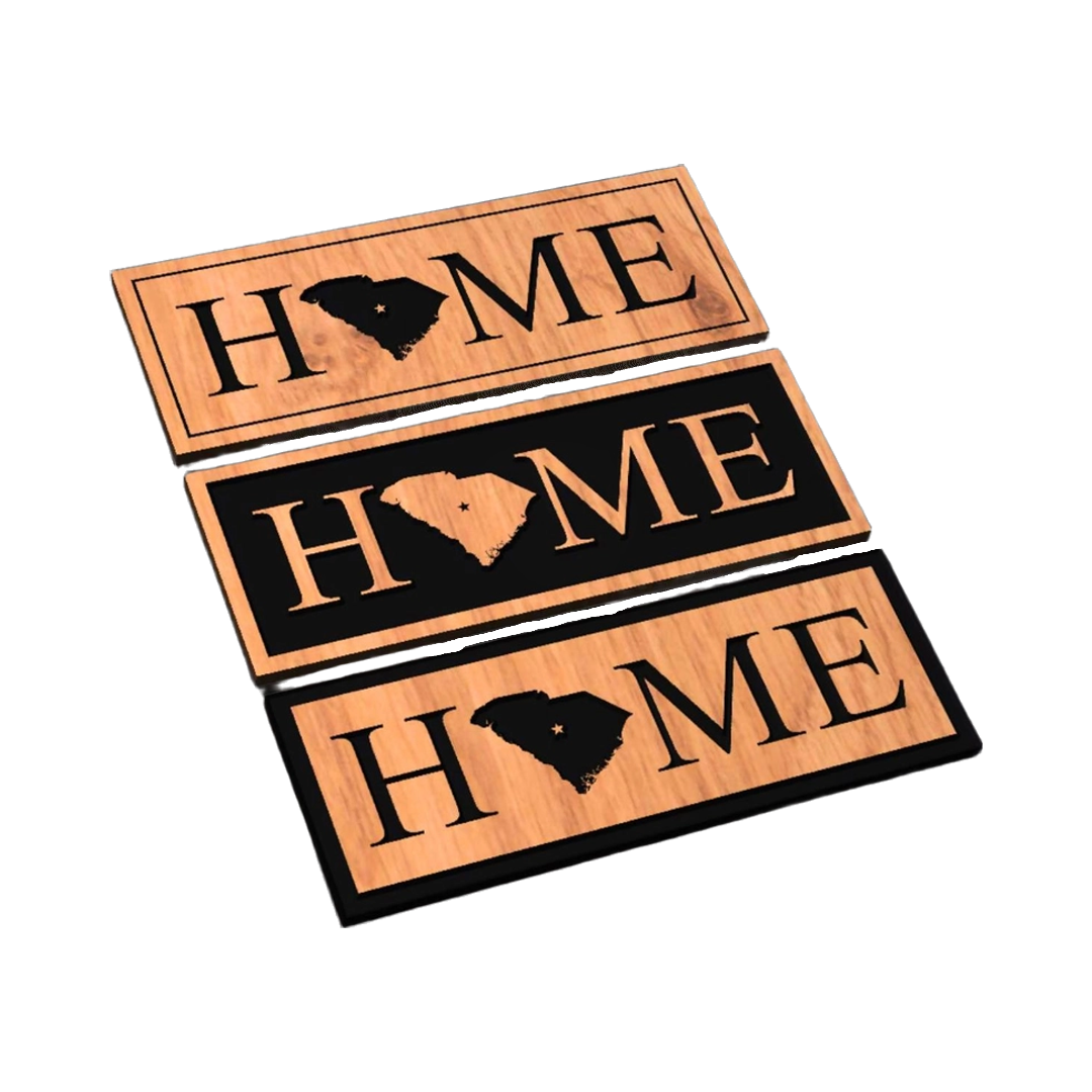 South Carolina HOME Design SVG file for laser cutting and CNC routing, LightBurn and Vectric ready