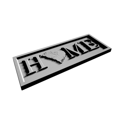 South Carolina Topography HOME Design detail view, ready for 3D printing and CNC routing