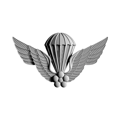 South Korean Military Jump Wings STL file for 3D printing and CNC routing, LightBurn and Vectric ready