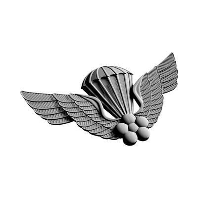 South Korean Military Jump Wings detail view, ready for 3D printing and CNC routing