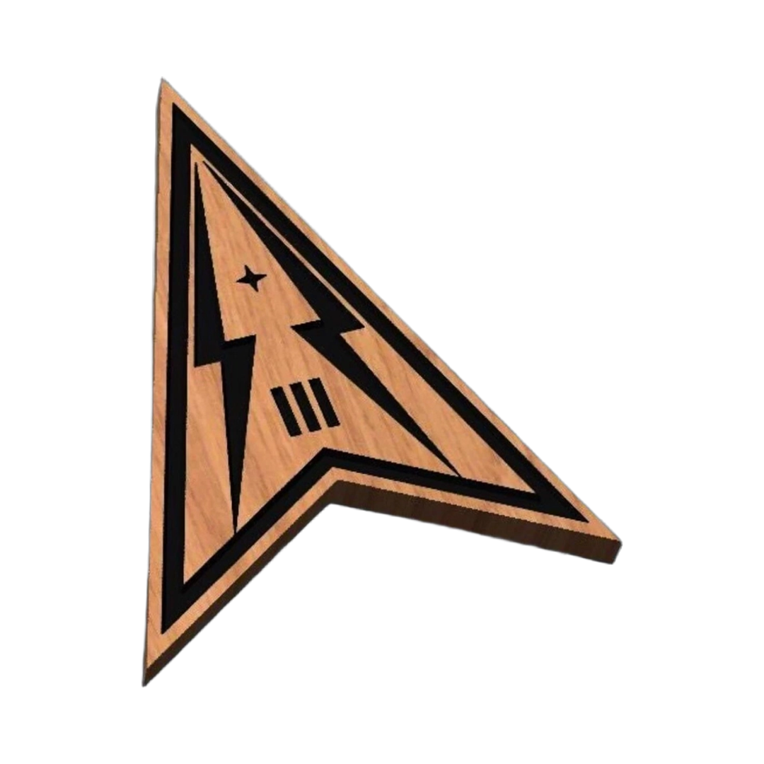Space Force Delta 3 SVG file for laser cutting and CNC routing, LightBurn and Vectric ready