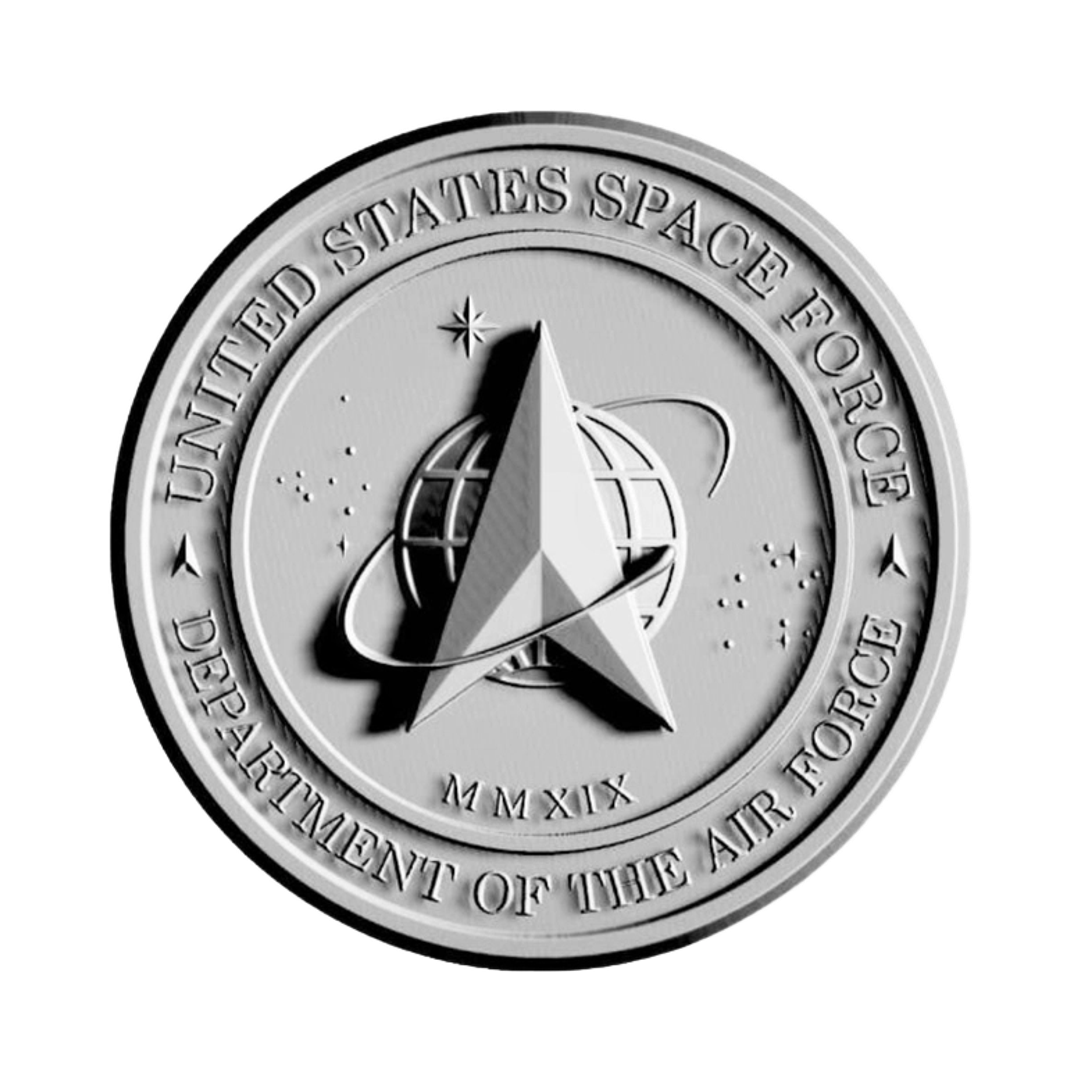 Space Force Seal STL file for 3D printing and CNC routing, LightBurn and Vectric ready