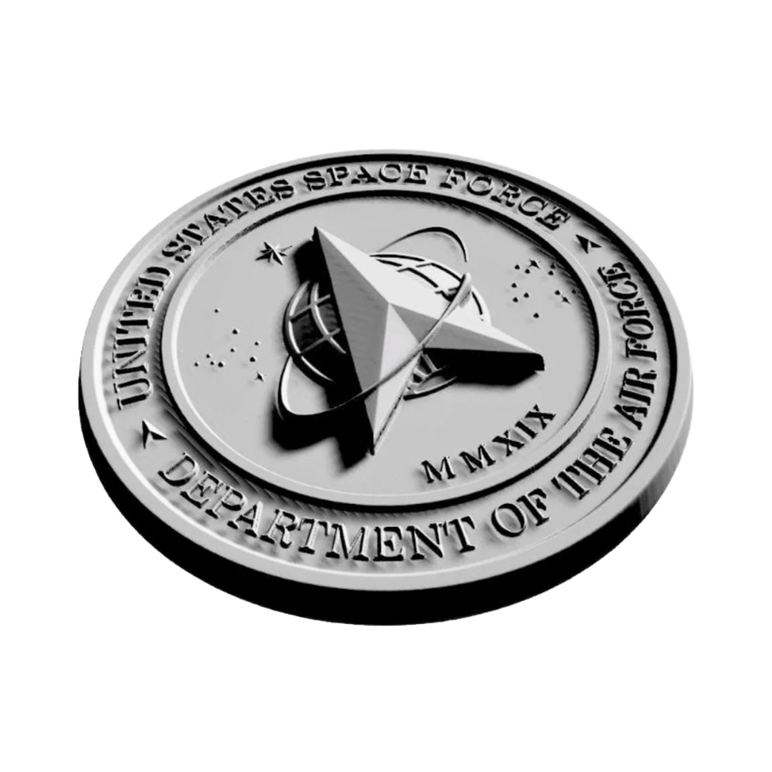 Space Force Seal detail view, ready for 3D printing and CNC routing