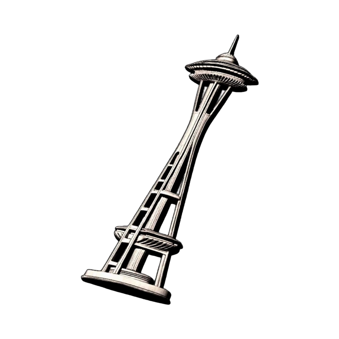 Space Needle detail view, ready for 3D printing and CNC routing