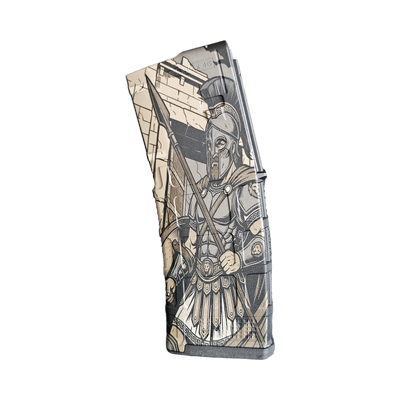 Spartan Warrior MAG Engraving File detail view, ready for digital crafting