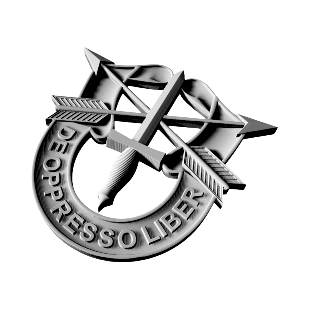 Special Forces detail view, ready for 3D printing and CNC routing