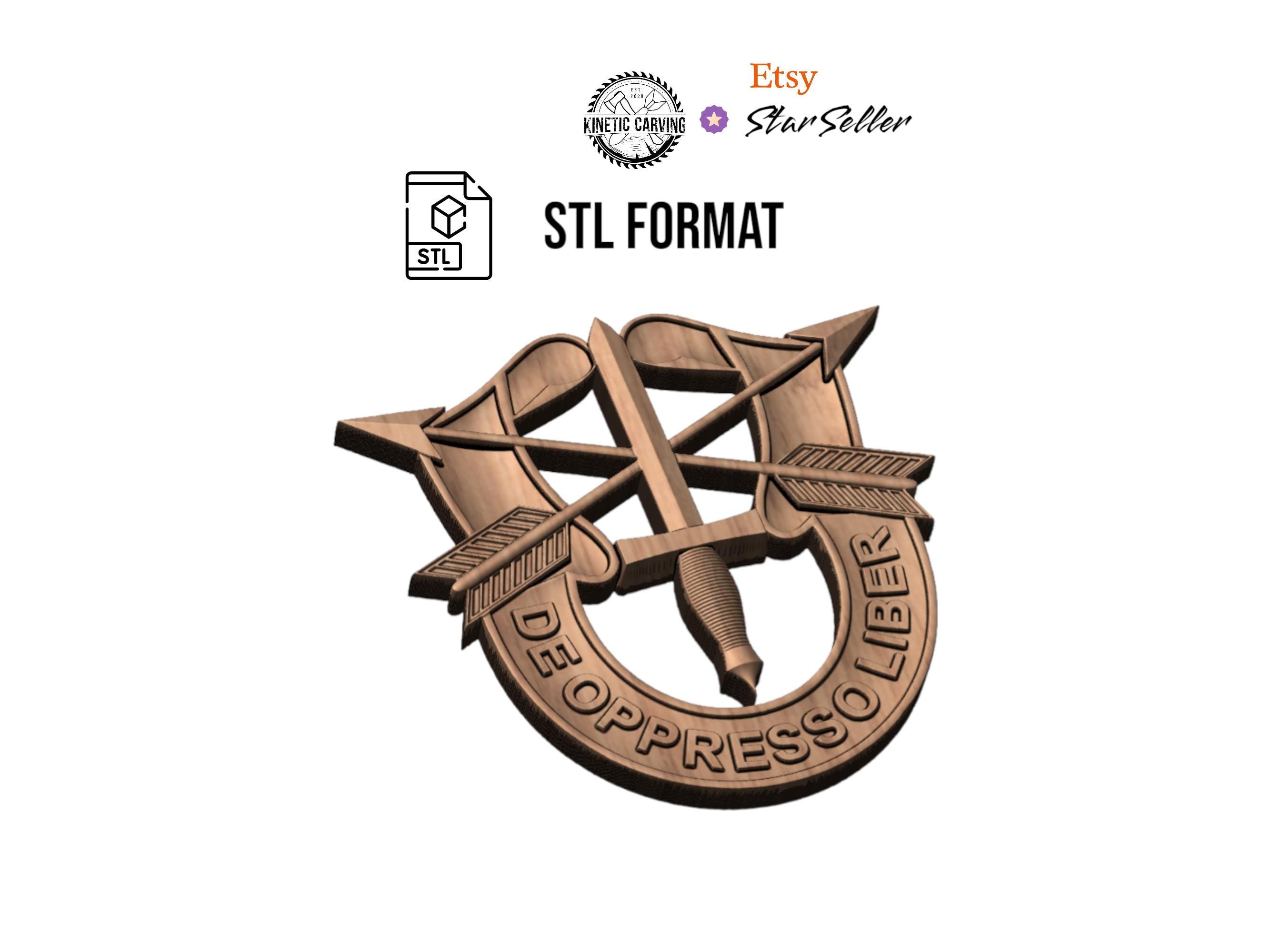 Special Forces detail view, ready for 3D printing and CNC routing