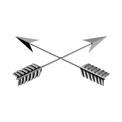 Special Forces Crossed Arrows STL file for 3D printing and CNC routing, LightBurn and Vectric ready