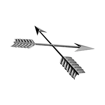 Special Forces Crossed Arrows detail view, ready for 3D printing and CNC routing