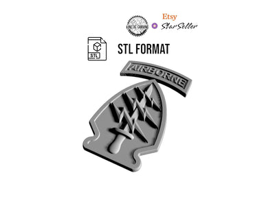 Special Forces Patch detail view, ready for 3D printing and CNC routing