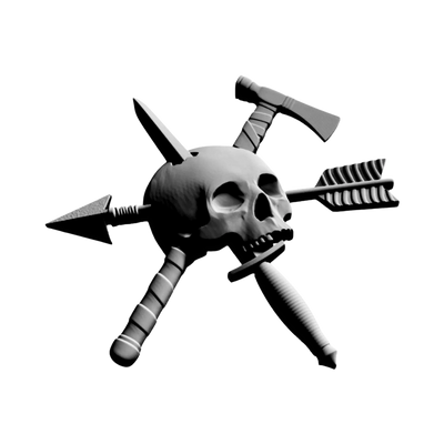 Special Operations Skull detail view, ready for 3D printing and CNC routing