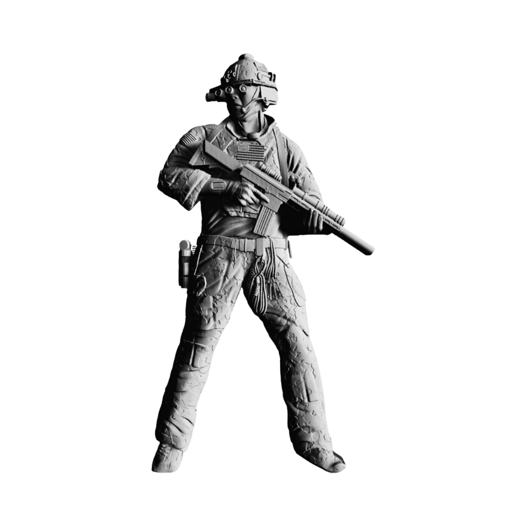 Special Operations Soldier STL file for digital crafting, LightBurn and Vectric ready