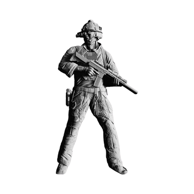 Special Operations Soldier STL file for digital crafting, LightBurn and Vectric ready