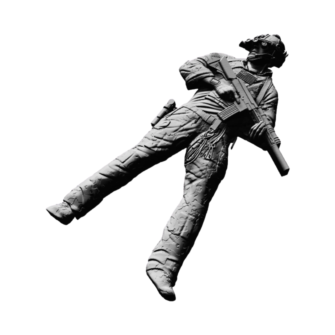 Special Operations Soldier detail view, ready for digital crafting