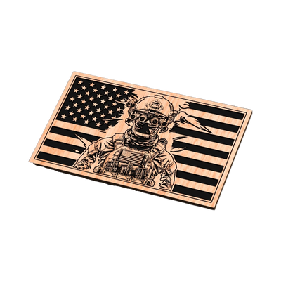 Special Operations Soldier USA Flag design preview, flags