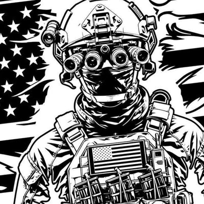 Special Operations Soldier USA Flag SVG file included with instant download