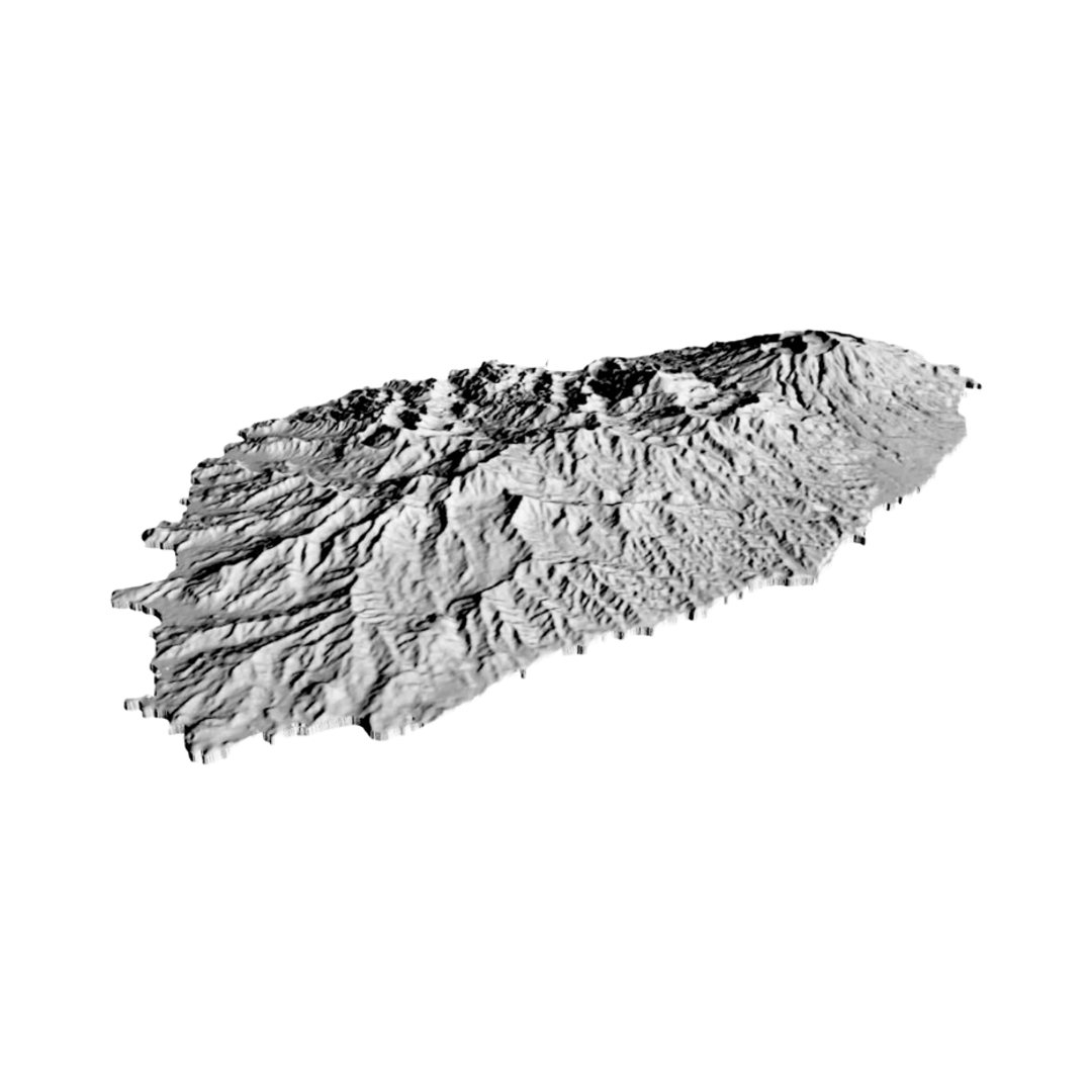 St. Vincent Island Terrain Map design preview, countries & world