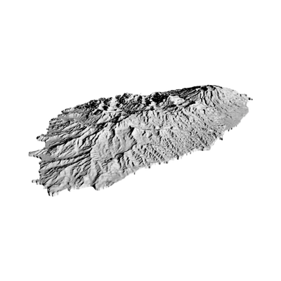 St. Vincent Island Terrain Map design preview, countries & world