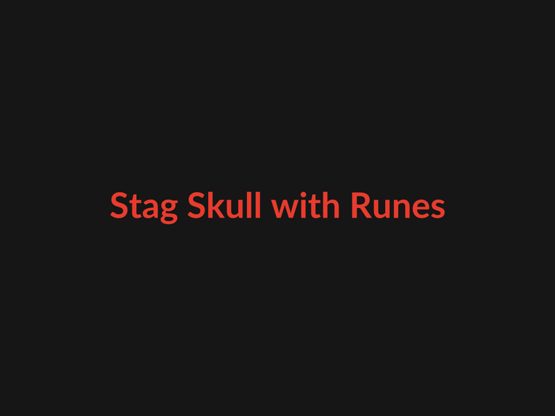 Stag Skull with Runes