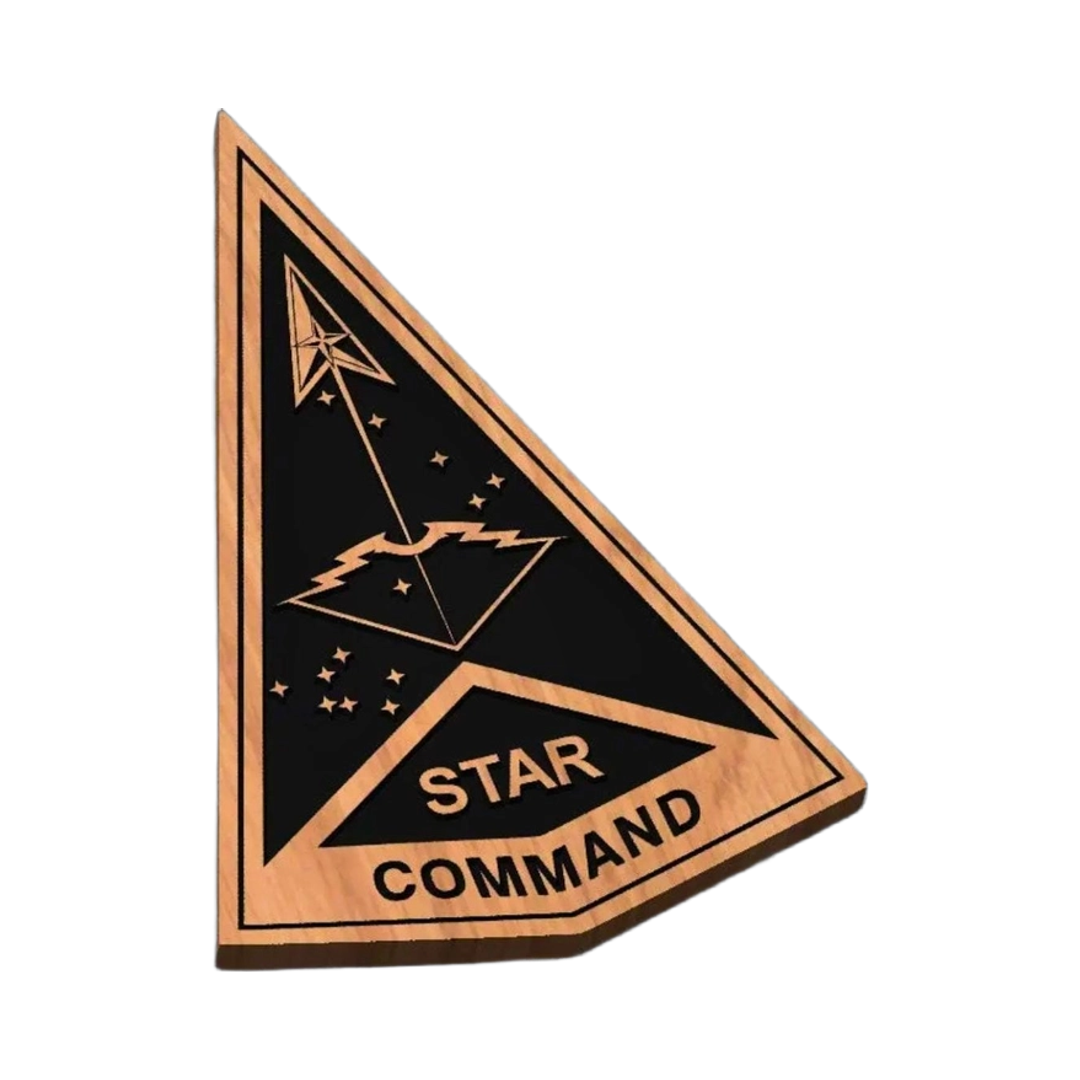 Space Foce Star Command SVG file for laser cutting and CNC routing, LightBurn and Vectric ready