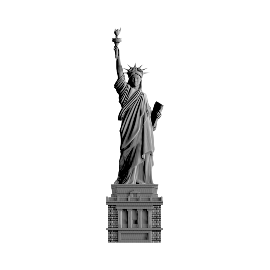 Statue of Liberty STL file for 3D printing and CNC routing, LightBurn and Vectric ready