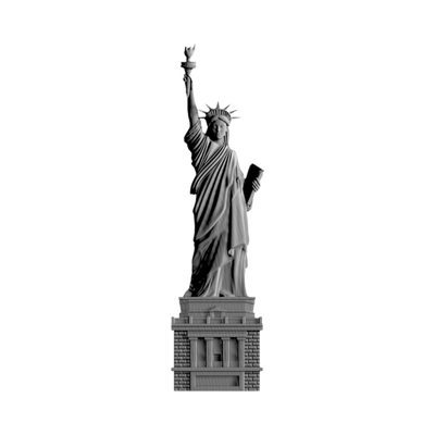 Statue of Liberty STL file for 3D printing and CNC routing, LightBurn and Vectric ready