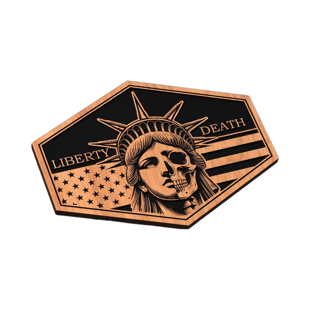 Statue of Liberty Skull SVG file for laser cutting and CNC routing, LightBurn and Vectric ready