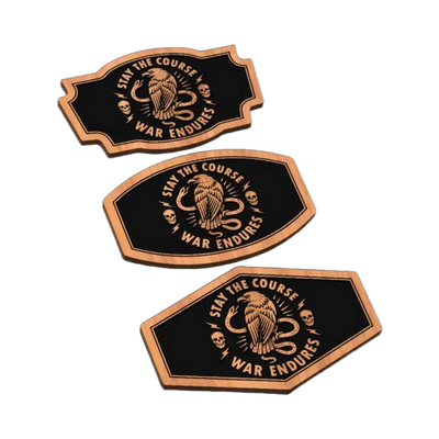 Stay the Course War Endures Design SVG file for laser cutting and CNC routing, LightBurn and Vectric ready