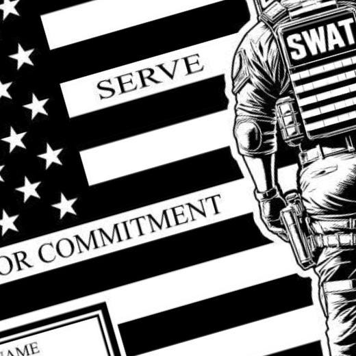 SWAT Team U.S. Flag detail view, ready for laser cutting and CNC routing