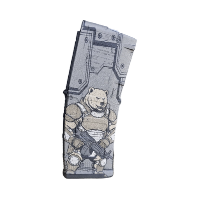 Tactical Bear MAG Fiber Laser Engraving Design detail view, ready for digital crafting