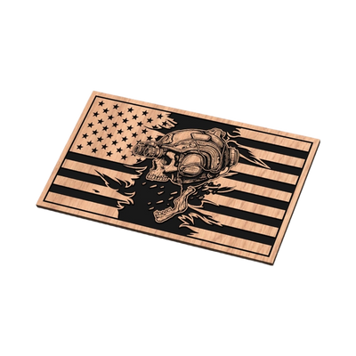 Tactical Skull American Flag design preview, weapons & tactical