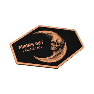 Tactical Skull Moon SVG file for laser cutting and CNC routing, LightBurn and Vectric ready