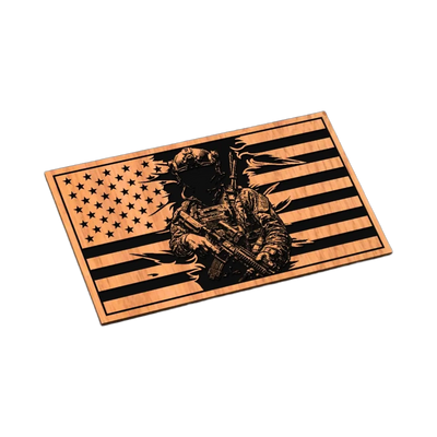 Tactical Soldier SVG file for laser cutting and CNC routing, LightBurn and Vectric ready